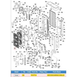 DAIKIN 151771J AIR DISCHARGE GRILLE