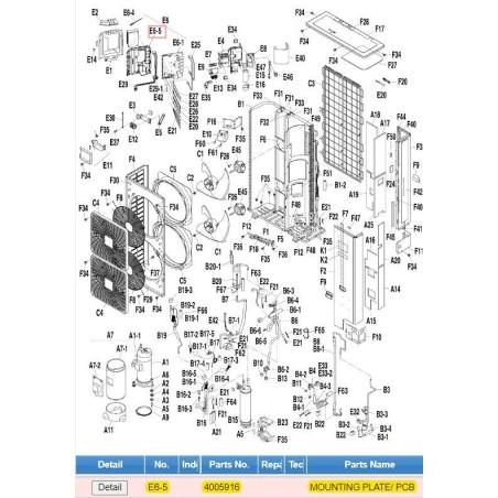 DAIKIN 4005916 MOUNTING PLATE/ PCB