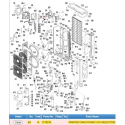 DAIKIN 1718018 PRINTED CIRCUIT ASSY. (C/H SELECTOR)