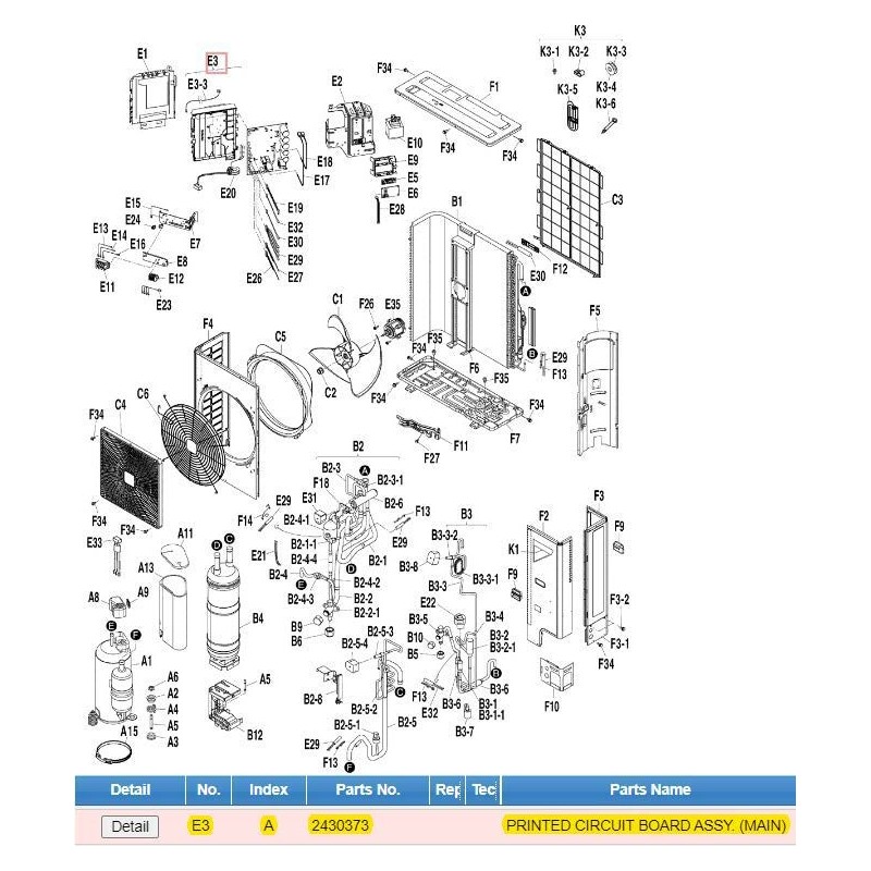 DAIKIN 2430373 PRINTED CIRCUIT BOARD ASSY. (MAIN)