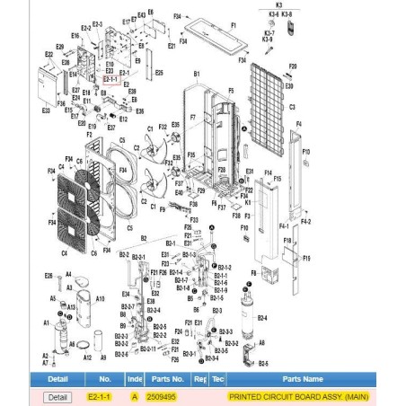 DAIKIN 2509495 PRINTED CIRCUIT BOARD ASSY. (MAIN)