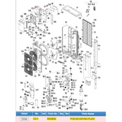 DAIKIN 6024606 PCB MOUNTING PLATE