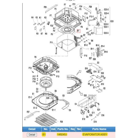 DAIKIN 149245J EVAPORATOR ASS'Y