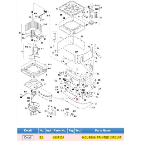 DAIKIN 098733J HOUSING, PRINTED CIRCUIT