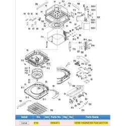 DAIKIN 095047J WIRE HARNESS, FAN MOTOR