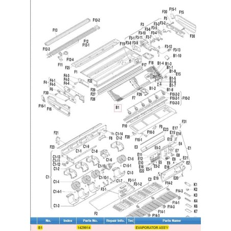 DAIKIN 1429914  EVAPORATOR ASS'Y