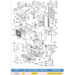DAIKIN 6005475 AIR SUCTION GRILLE