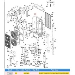 DAIKIN 2430429 PLATE FINNED COIL HEAT EXCHANGER ASSY.