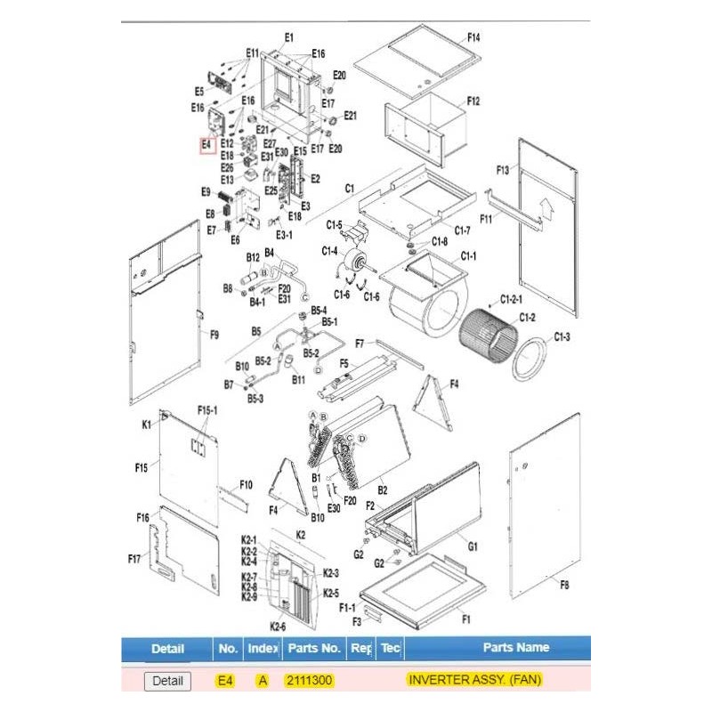 DAIKIN 2111300 INVERTER ASSY. (FAN)