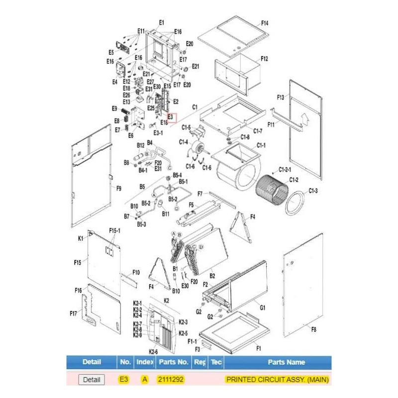 DAIKIN 2111292 PRINTED CIRCUIT ASSY. (MAIN)