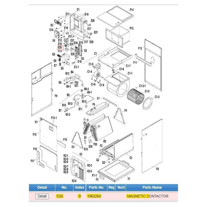 DAIKIN 1962264 MAGNETIC CONTACTOR