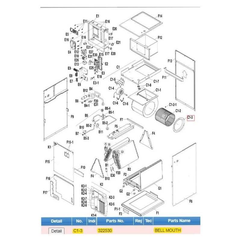 DAIKIN 322530 BELL MOUTH