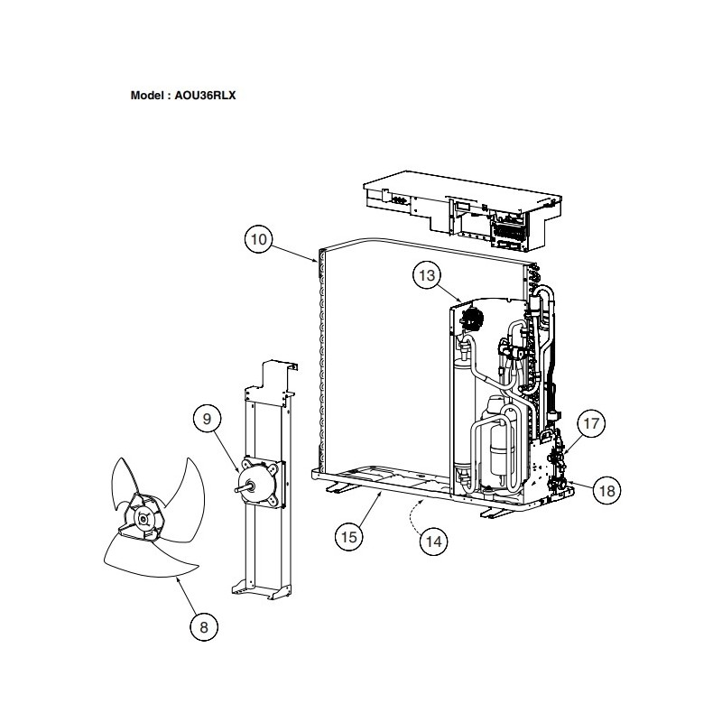 FUJITSU K9602114016 aka 9602114016 Fan Motor