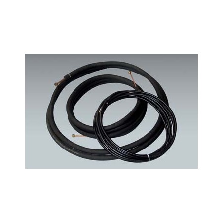 Mueller 1/4" x 3/8" mini split lineset with 1/2" insulation and 14/4 communication cable MSLS143814450-1/2 
