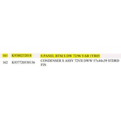 FUJITSU K9380232018 aka 9380232018  PANEL BTM S DW 72/96 VAB