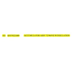 FUJITSU K9379221009 aka 9379221009 ACCUMULATOR ASSY