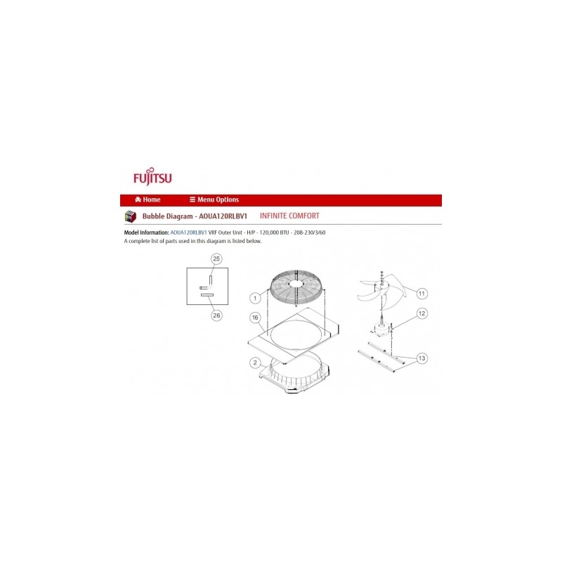 FUJITSU K9603267025 aka 9603267025 MOTOR DC BRUSHLESS VAB