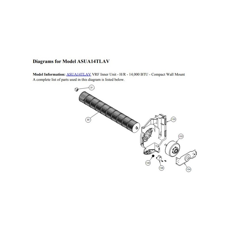FUJITSU K9603100018 aka 9603100018 MOTOR DC BRUSHLESS ASUA7~14VII