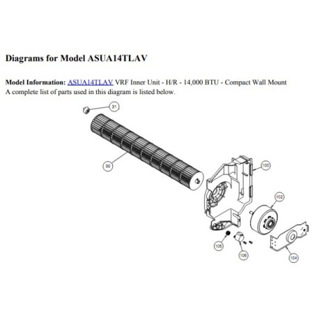 FUJITSU K9603100018 aka 9603100018 MOTOR DC BRUSHLESS ASUA7~14VII