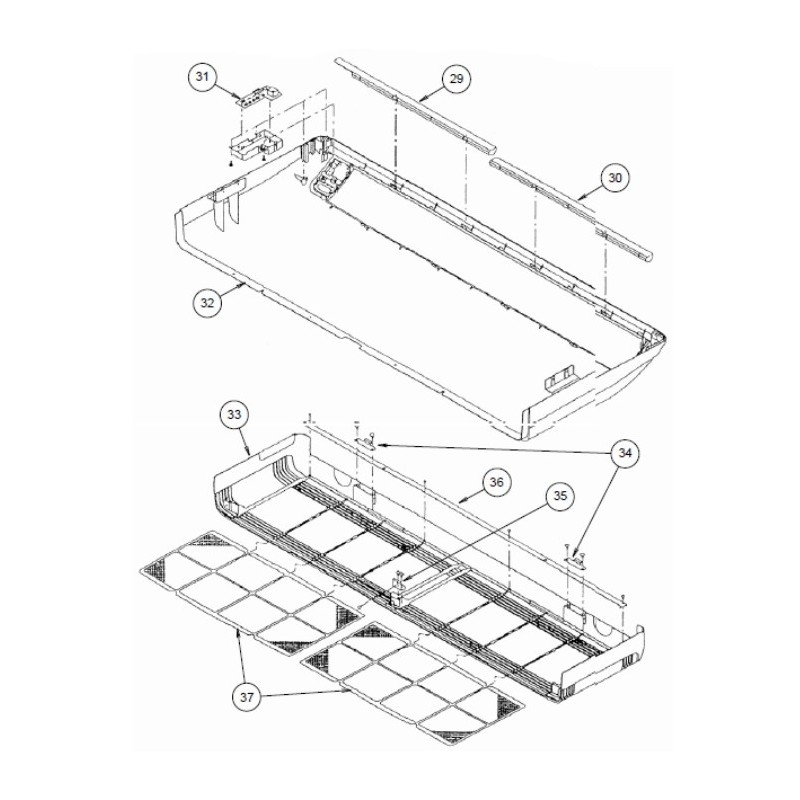 FUJITSU K9358532027 aka 9358532027 GRILLE F ABUA12~24RLAV VAB