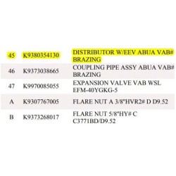 FUJITSU K9380354130 aka 9380354130 DISTRIBUTOR W/EEV ABUA VAB