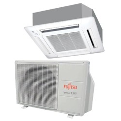 Fujitsu 9RLFCC 9,000 BTU 24.0 SEER Heat Pump & Air Conditioner Ductless Ceiling Recessed Cassette Mini Split AUU9RLF / AOU9RLFC