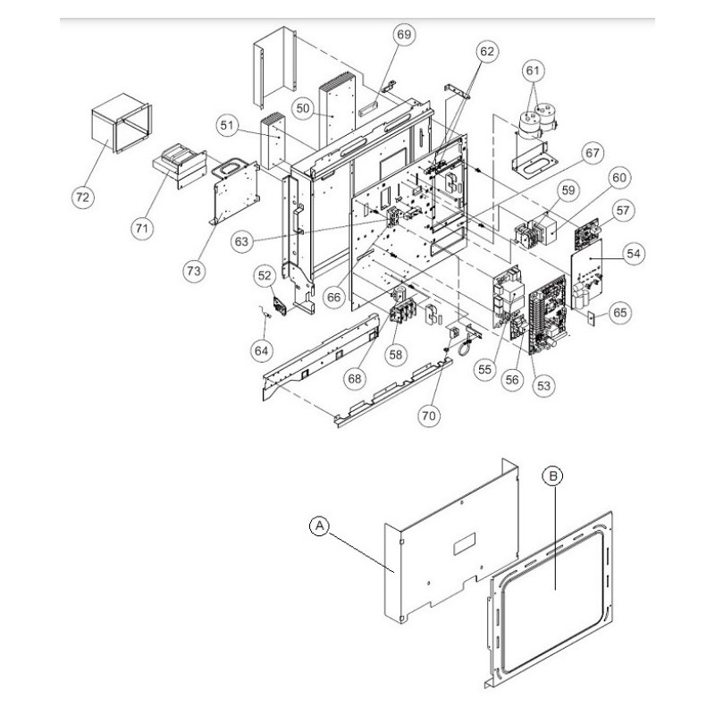 FUJITSU K9378930032 aka 9378930032 FRAME COVER AOUA72/96RLBV VAB