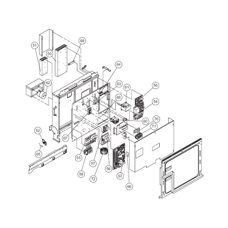 FUJITSU K9709086070 aka 9709086070 POWER FILTER PRIMARY PCB VII K11AO-1600HUE-FL0