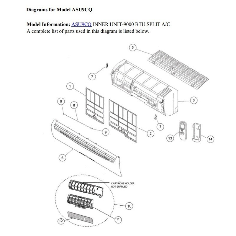 FUJITSU K9313148034 aka 9313148034 CARTRIDGE, HOLDER & CHARCOAL
