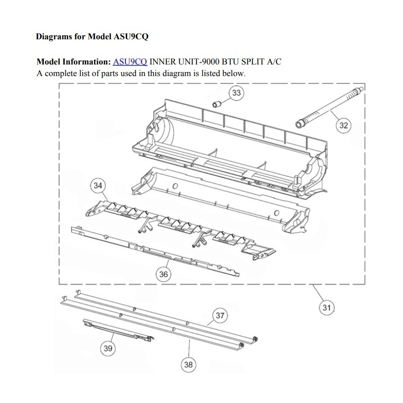 FUJITSU K9310937013  aka 9310937013 LOUVER A 9/12Q LEFT TO RIGHT