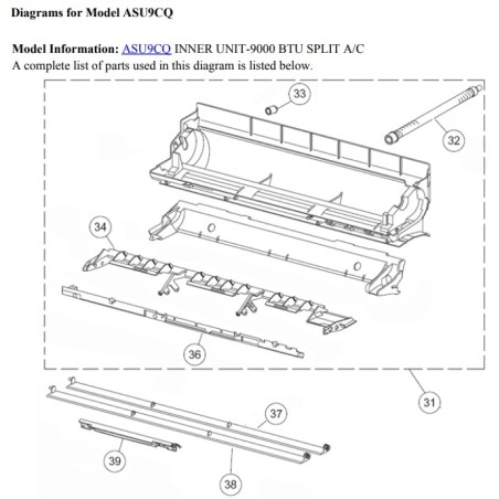 FUJITSU K9310937013  aka 9310937013 LOUVER A 9/12Q LEFT TO RIGHT