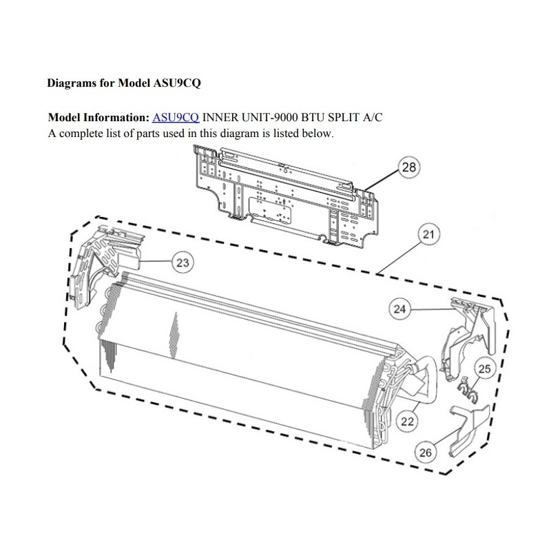 FUJITSU K9312360024 aka 9312360024 HOLDER LEFT EVAP ASUA HVAB