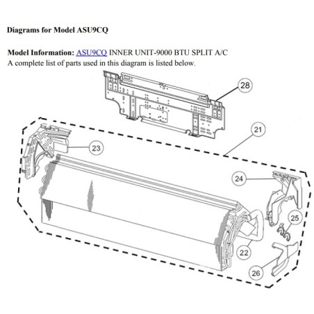 FUJITSU K9312360024 aka 9312360024 HOLDER LEFT EVAP ASUA HVAB
