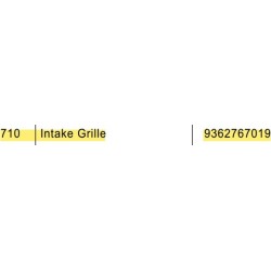 FUJITSU K9362767019 aka 9362767019 INTAKE GRILL DW AUU18~42RCLX WHITE