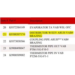 FUJITSU K9380307174 aka 9380307174 DISTRIBUTOR W/EEV ARUH VAB