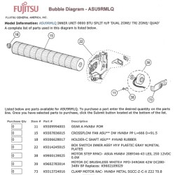 FUJITSU K9307836015 aka 9307836015 CROSSFLOW FAN