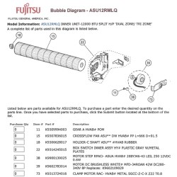 FUJITSU K9307836015 aka 9307836015 CROSSFLOW FAN