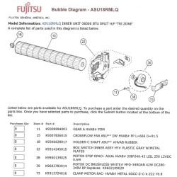 FUJITSU K9307836015 aka 9307836015 CROSSFLOW FAN
