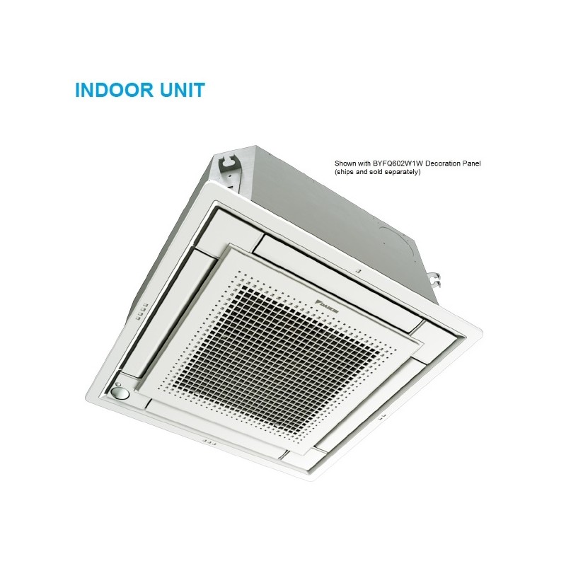 Daikin 9,000 btu 20.9 SEER Heat Pump & Air Conditioner Ductless Mini Split Ceiling Flat Cassette Vista FFQ09Q2VJU / RX09QMVJU