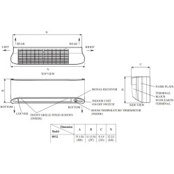 Daikin 11,000 btu 17 SEER Wall Mounted Cooling Only Ductless Mini Split Air Conditioner FTKB12AXVJU / RKB12AXVJU