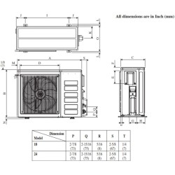 Daikin 21,200 btu 17 SEER Wall Mounted Cooling Only Ductless Mini Split Air Conditioner FTKB24AXVJU / RKB24AXVJU