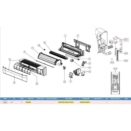 DAIKIN 4020649 PRINTED CIRCUIT ASSY.