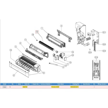 DAIKIN 4008748 FAN BLOWER