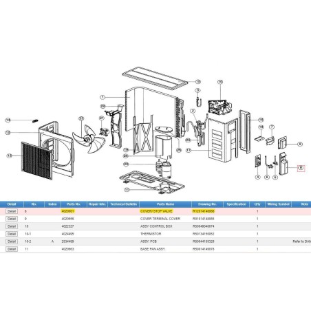 DAIKIN 4020661  COVER/ STOP VALVE