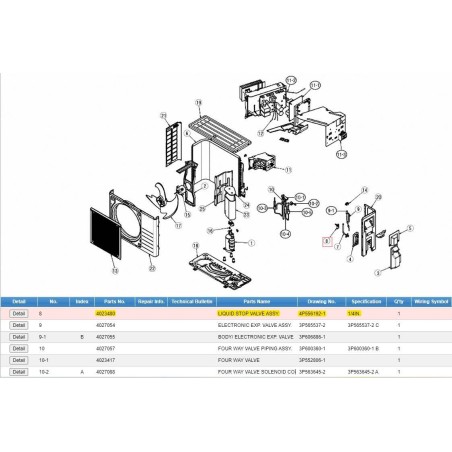 DAIKIN 4023480 LIQUID STOP VALVE ASSY.