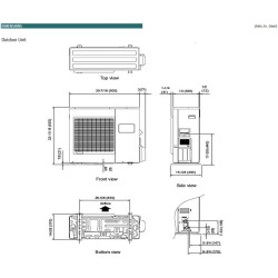 Fujitsu 24RGLXM 24,000 BTU 19.0 SEER Heat Pump & Air Conditioner Multi Position Air Handling System AMUG24LMAS / AOU24RGLX
