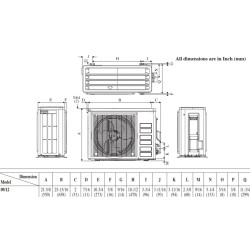 Daikin 11,000 btu 17 SEER Wall Mounted Heat Pump & Air Conditioner Ductless Mini Split FTXB12AXVJU / RXB12AXVJU