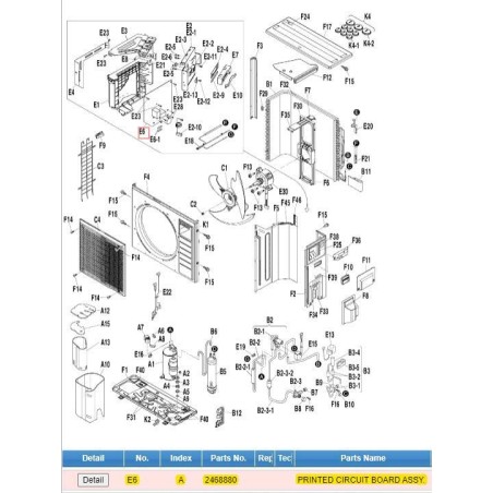 DAIKIN 2468880 PRINTED CIRCUIT BOARD ASSY.