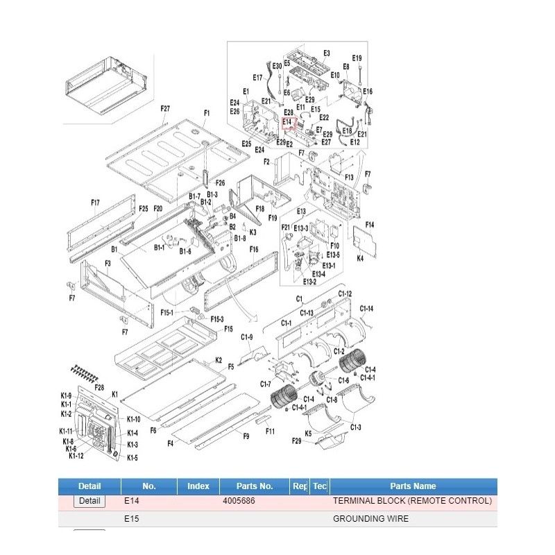 DAIKIN 2060712 TERMINAL BLOCK (REMOTE CONTROL)
