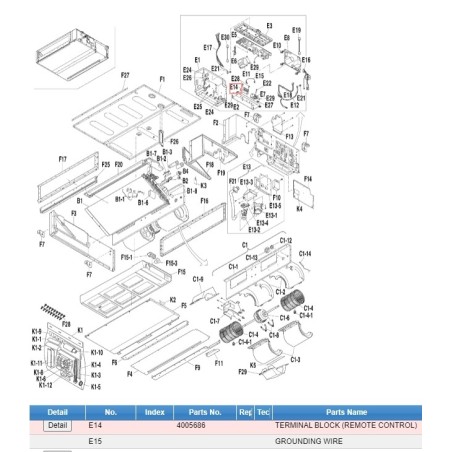 DAIKIN 2060712 TERMINAL BLOCK (REMOTE CONTROL)